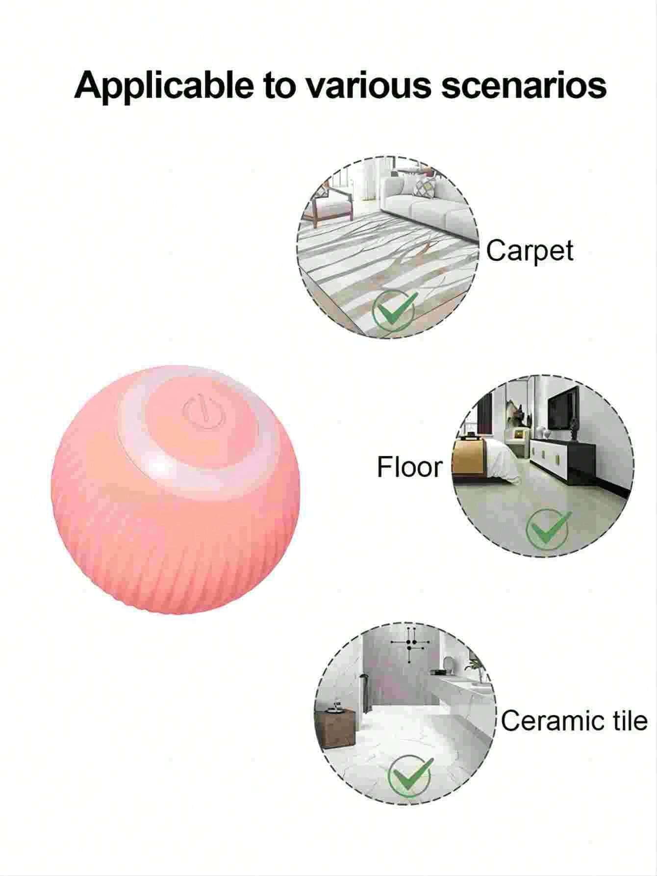 An Intelligent Rolling Ball Designed Specifically for Cats, Equipped with Smart Chip to Automatically Roll, an Amusing Toy for Kitties to Play and Kill Time, Not Suitable for Dogs