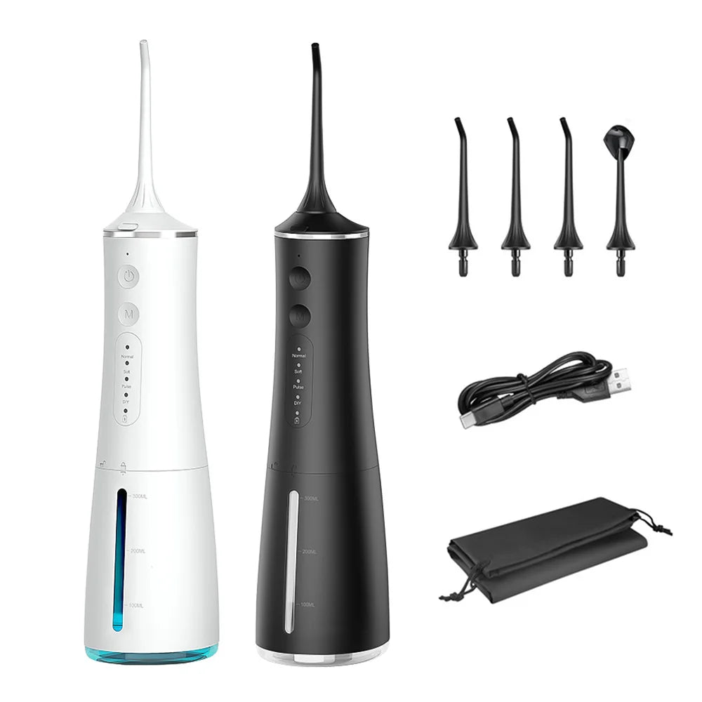 New Stock Water Flosser Manufacturer 300Ml Cordless Water Jet Flosser Portable Oral Irrigator for Teeth Cleaning