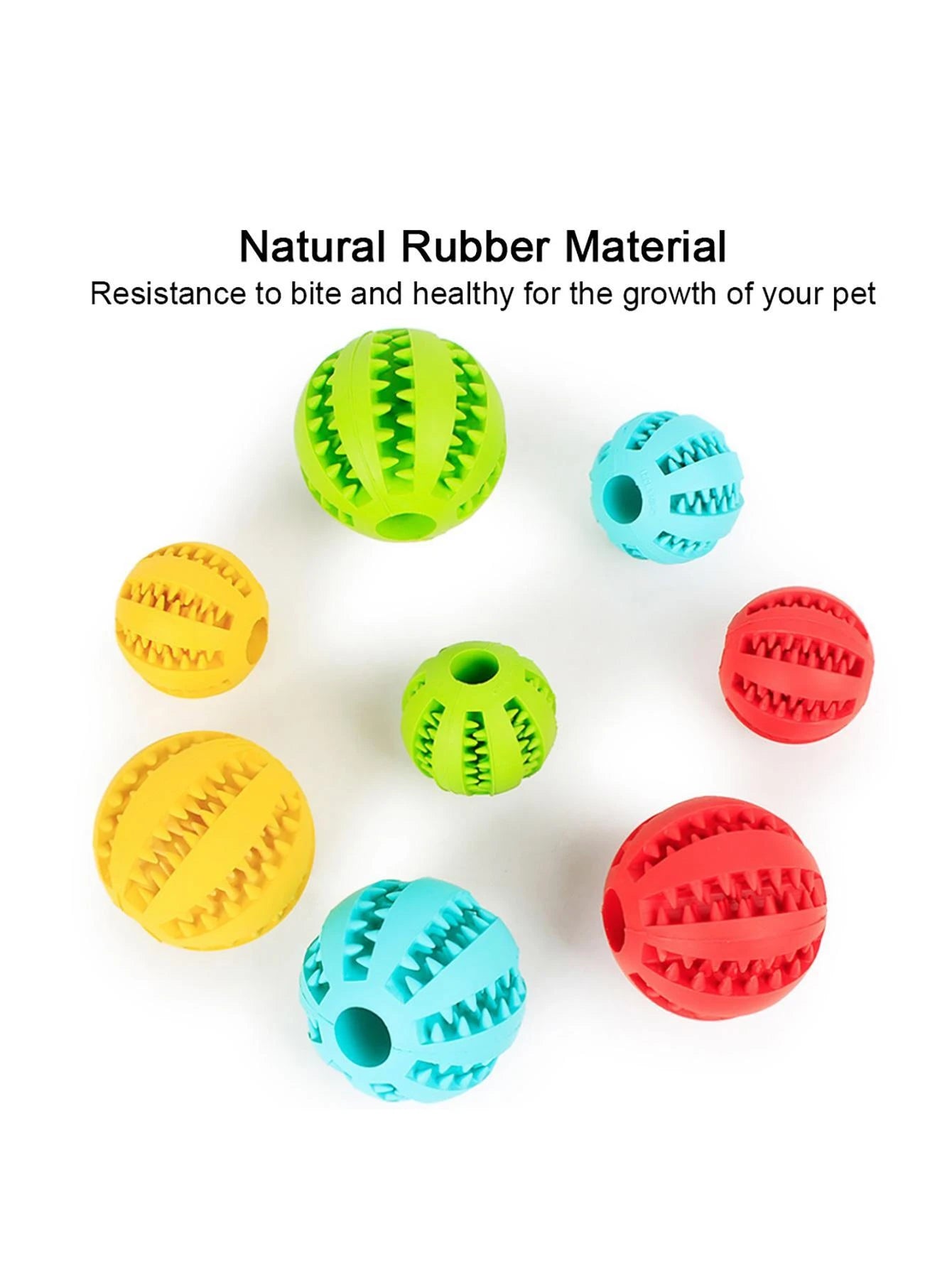 1Pc Random Color Dog Ball Toys for Dogs Interactive Elasticity Puppy Chew Toy Tooth Cleaning Rubber Food Ball Toy Pet Stuff Accessories