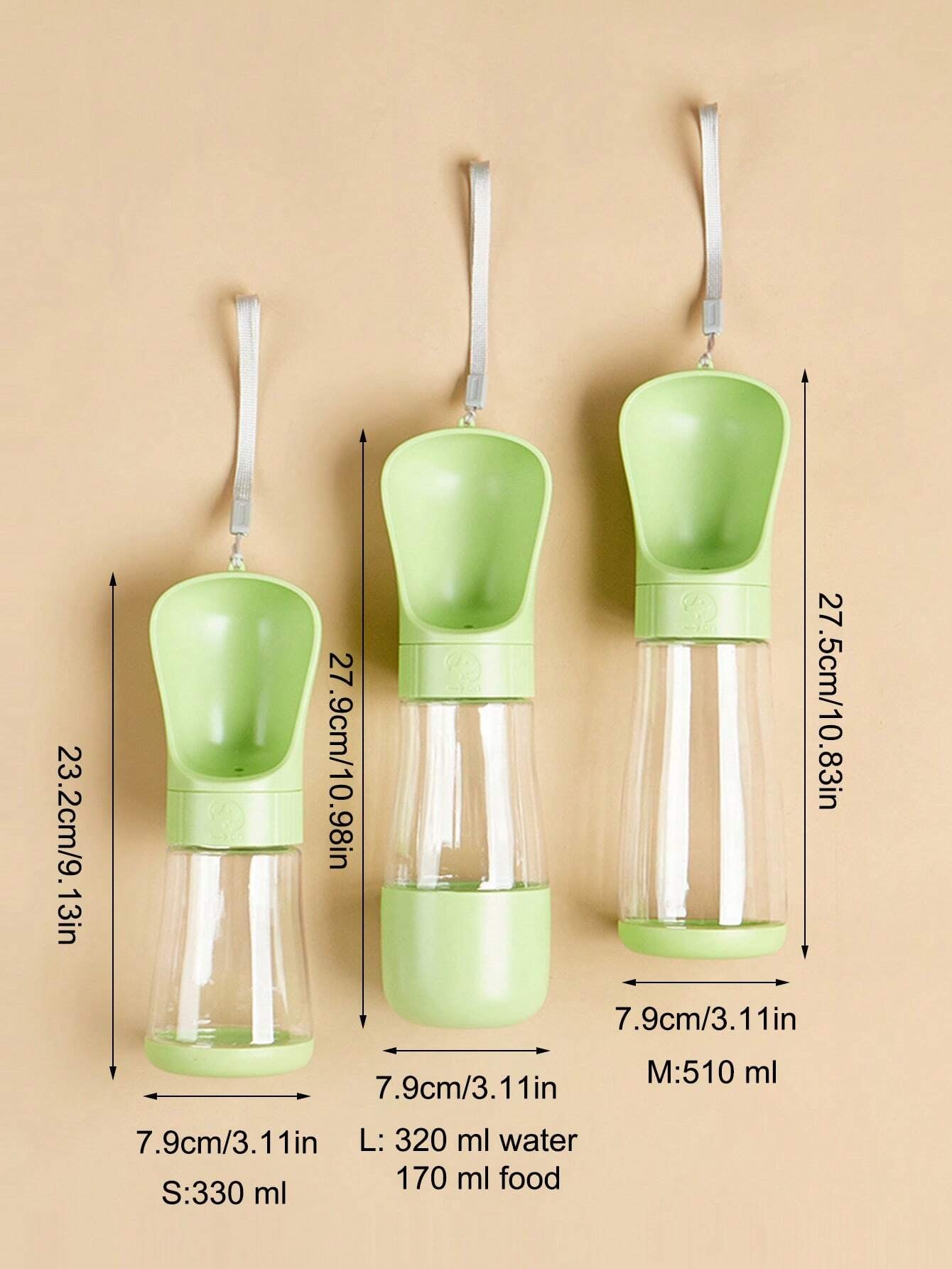 1Pc Clear Portable Pet Travel Water Bottle for Dog for Outdoor