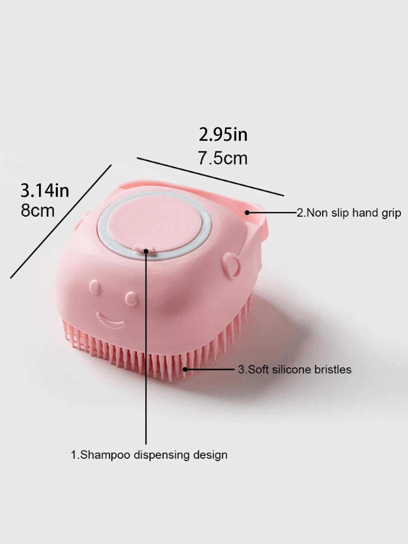 1Pc Softness Silicone Pet Brush, Modern Multifunctional Dog Hair Massage Bath Brush for Home
