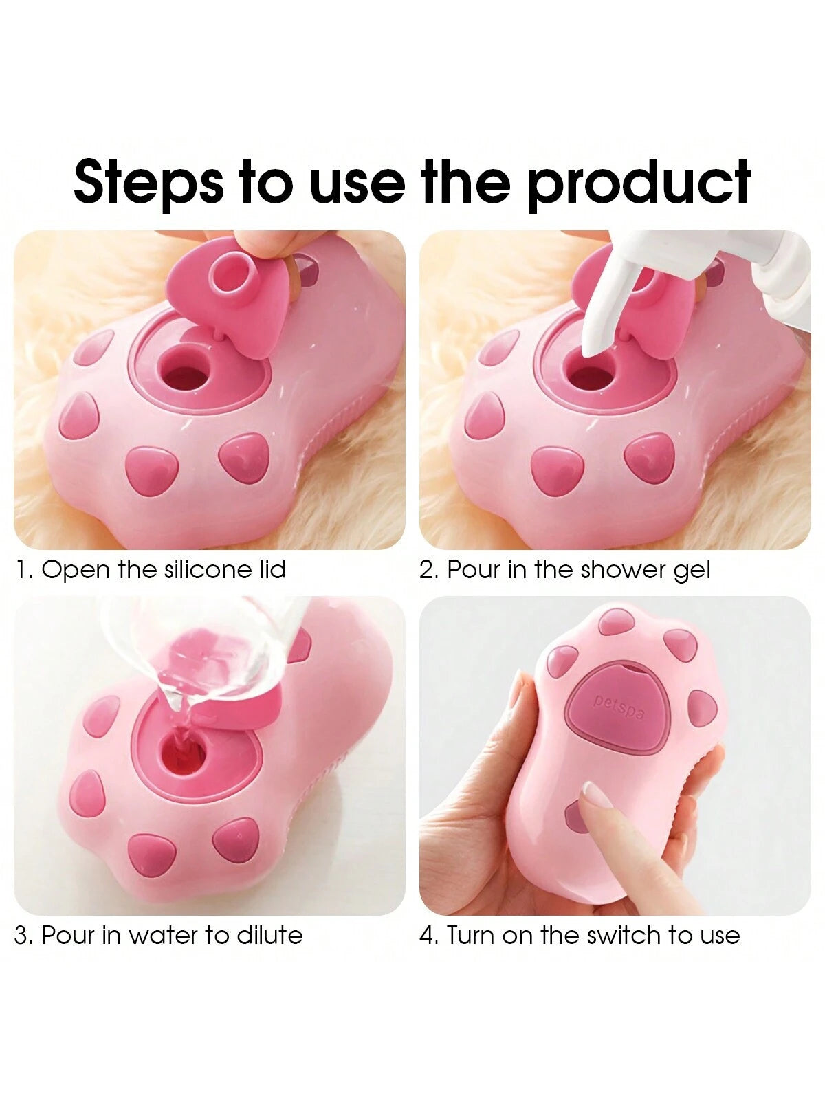 Cat Steamy Brush, 3 In1 Steamy Cat Brush, Cat Spray Massage Comb, Cat Grooming Brush for Removing Tangled and Loosse Hair, Anti-Flying Hair,Rechargeable Silicone Steam Pet Brush (Pink)