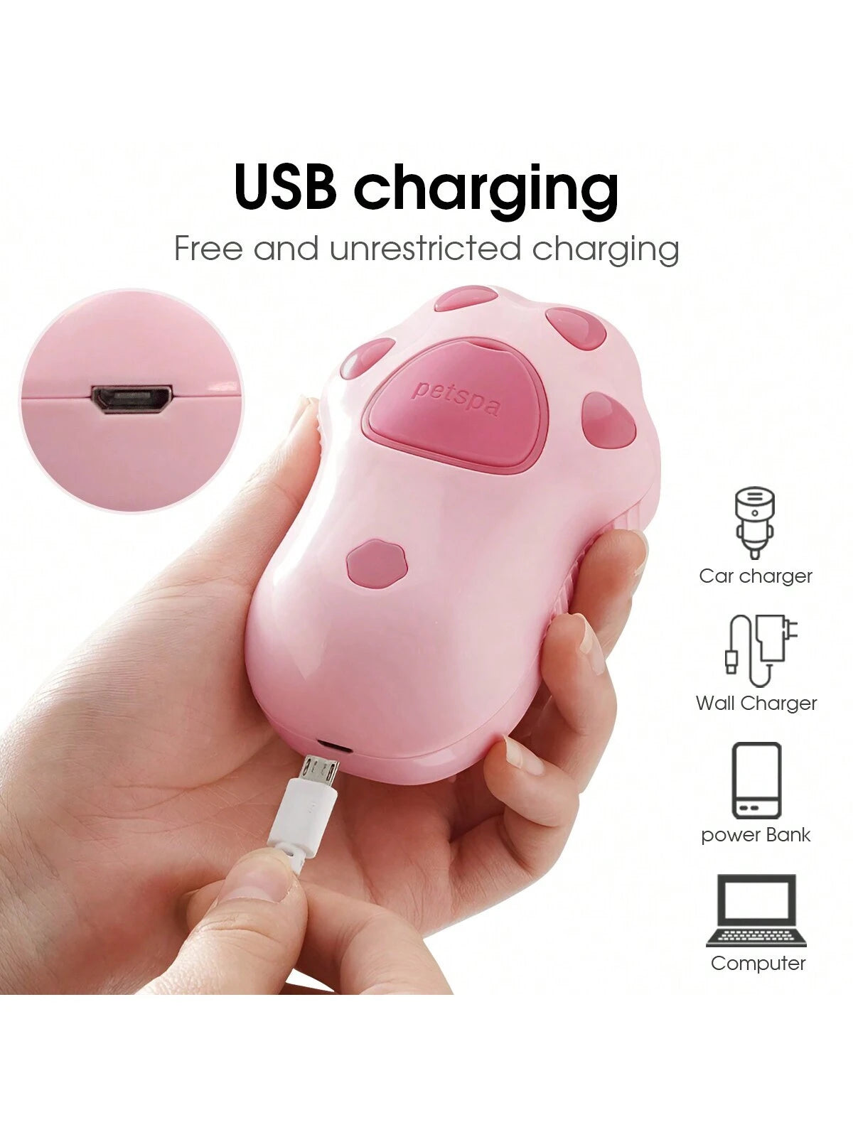 Cat Steamy Brush, 3 In1 Steamy Cat Brush, Cat Spray Massage Comb, Cat Grooming Brush for Removing Tangled and Loosse Hair, Anti-Flying Hair,Rechargeable Silicone Steam Pet Brush (Pink)