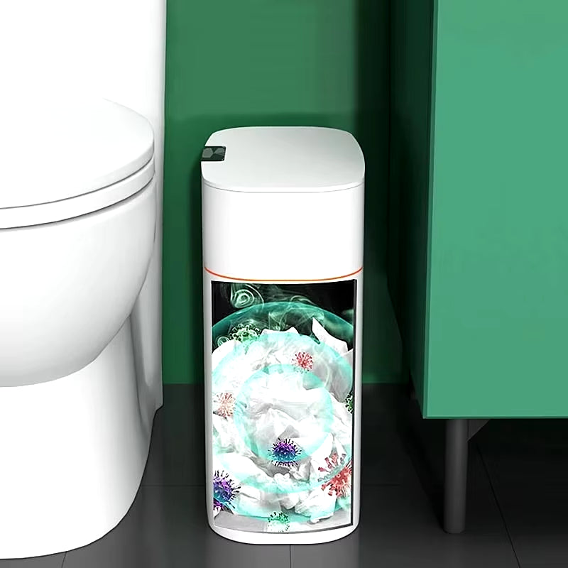 13/16L Smart Sensor Trash Can Electric Automatic Trash Can USB Waterproof Sensor Trash Can Smart Home