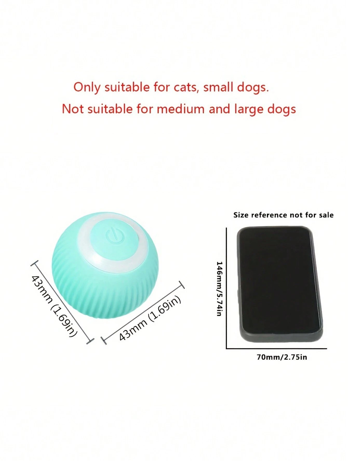 An Intelligent Rolling Ball Designed Specifically for Cats, Equipped with Smart Chip to Automatically Roll, an Amusing Toy for Kitties to Play and Kill Time, Not Suitable for Dogs