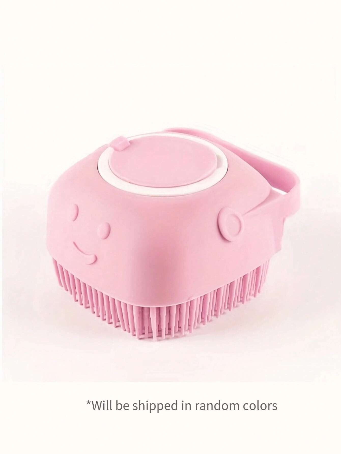 Pet Shampoo Brush, Silicone Massage Rubber Bath Comb with Shampoo Dispenser, for Dogs and Cats Grooming Tool, Random Color Delivery
