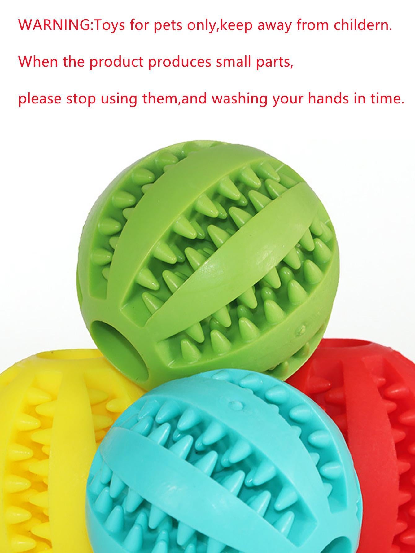 1Pc Random Color Dog Ball Toys for Dogs Interactive Elasticity Puppy Chew Toy Tooth Cleaning Rubber Food Ball Toy Pet Stuff Accessories
