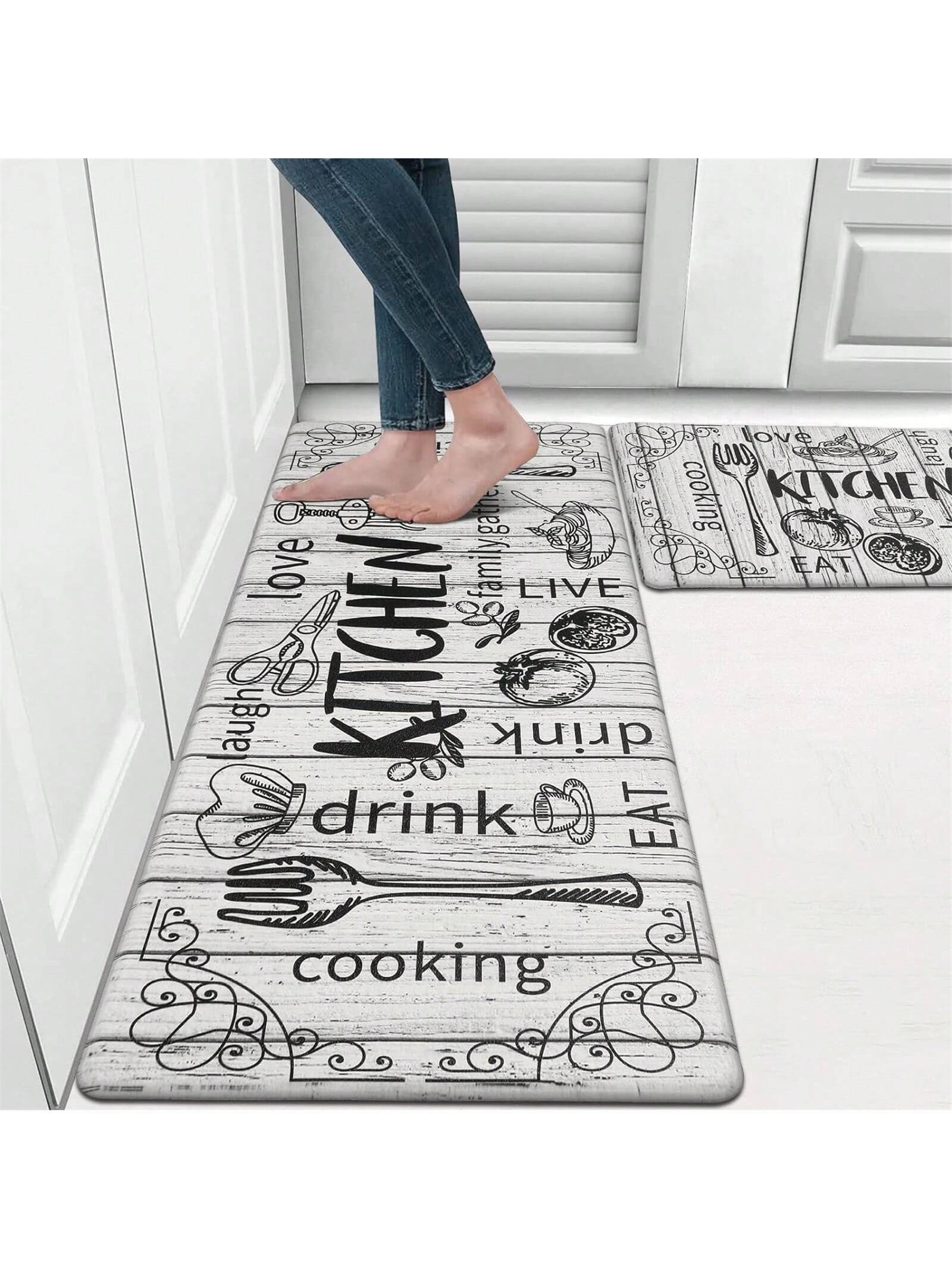 1Pc Kitchen Floor Mat Non-Slip Anti-Fatigue Door Mat Water Absorbent Quick Dry Entrance Mat ,Room Decor