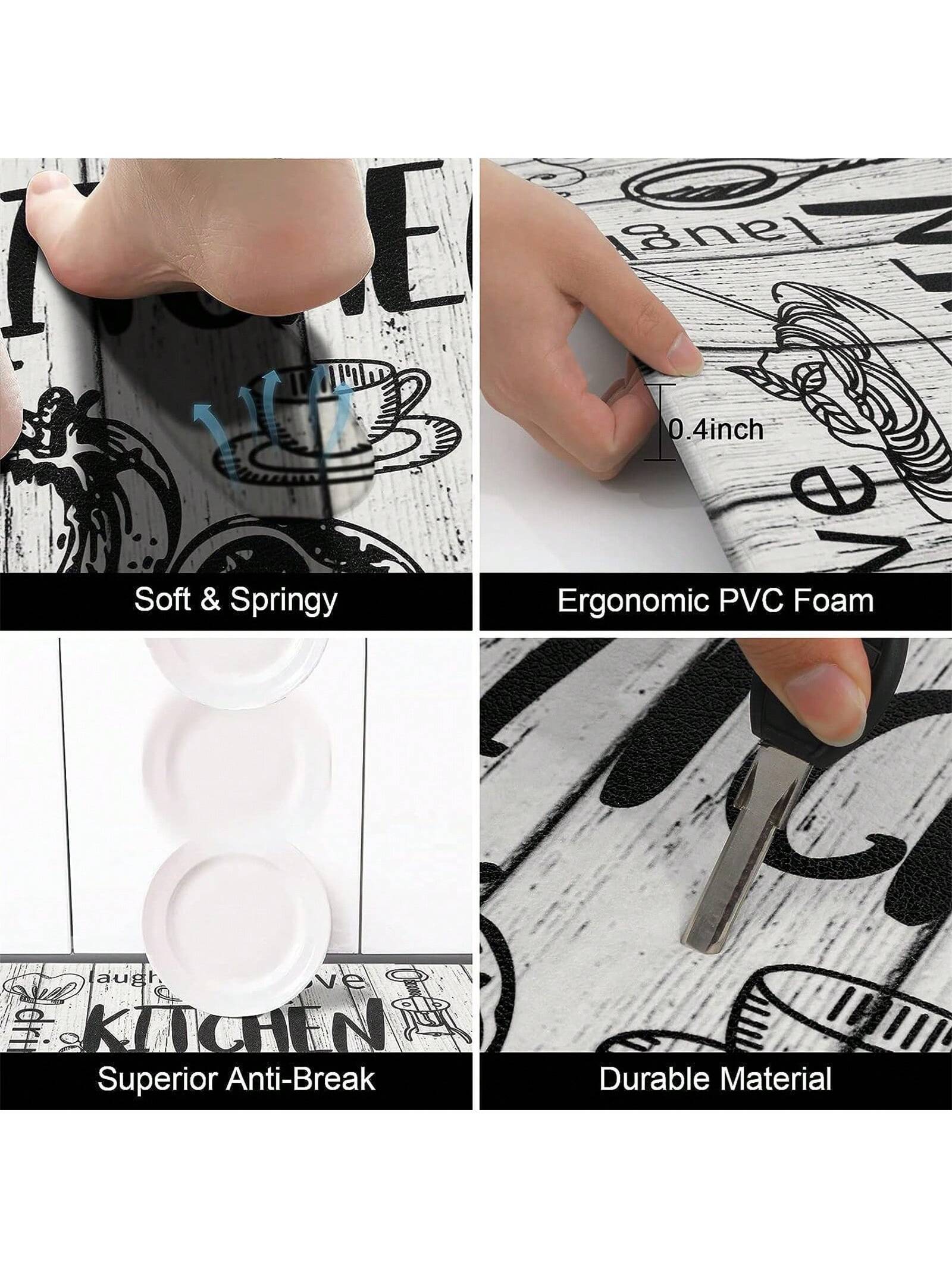 1Pc Kitchen Floor Mat Non-Slip Anti-Fatigue Door Mat Water Absorbent Quick Dry Entrance Mat ,Room Decor