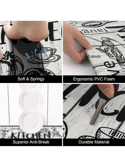 1Pc Kitchen Floor Mat Non-Slip Anti-Fatigue Door Mat Water Absorbent Quick Dry Entrance Mat ,Room Decor