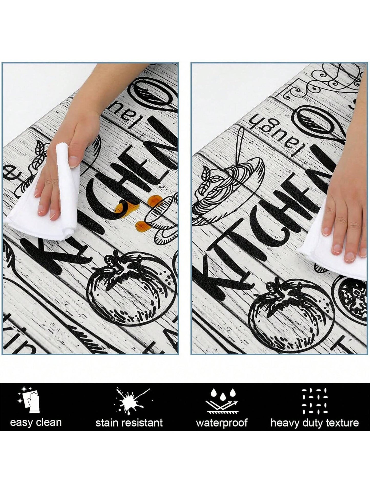 1Pc Kitchen Floor Mat Non-Slip Anti-Fatigue Door Mat Water Absorbent Quick Dry Entrance Mat ,Room Decor