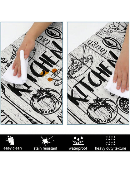 1Pc Kitchen Floor Mat Non-Slip Anti-Fatigue Door Mat Water Absorbent Quick Dry Entrance Mat ,Room Decor