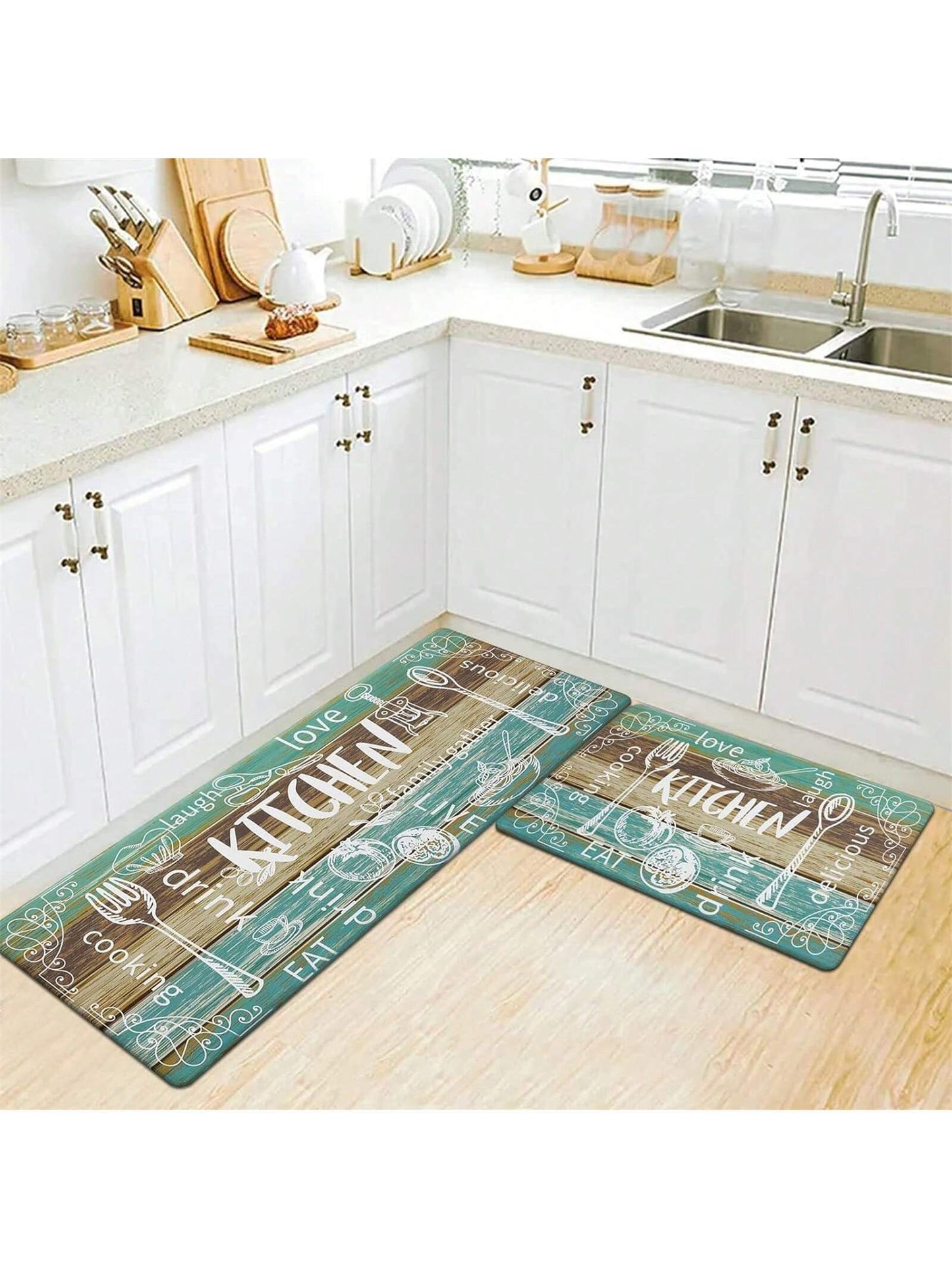 1Pc Kitchen Floor Mat Non-Slip Anti-Fatigue Door Mat Water Absorbent Quick Dry Entrance Mat ,Room Decor