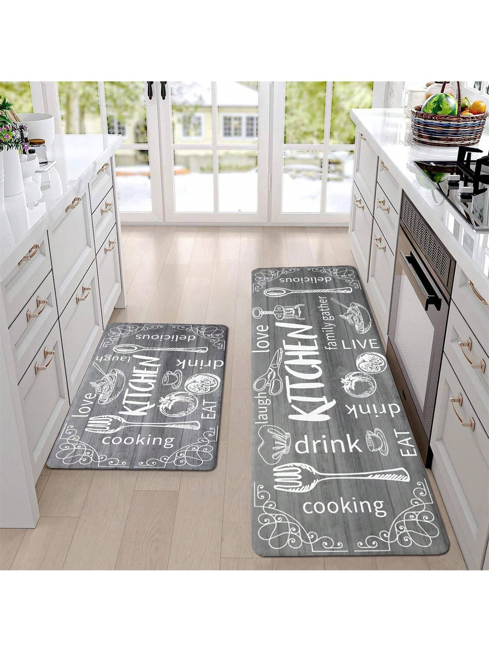 1Pc Kitchen Floor Mat Non-Slip Anti-Fatigue Door Mat Water Absorbent Quick Dry Entrance Mat ,Room Decor