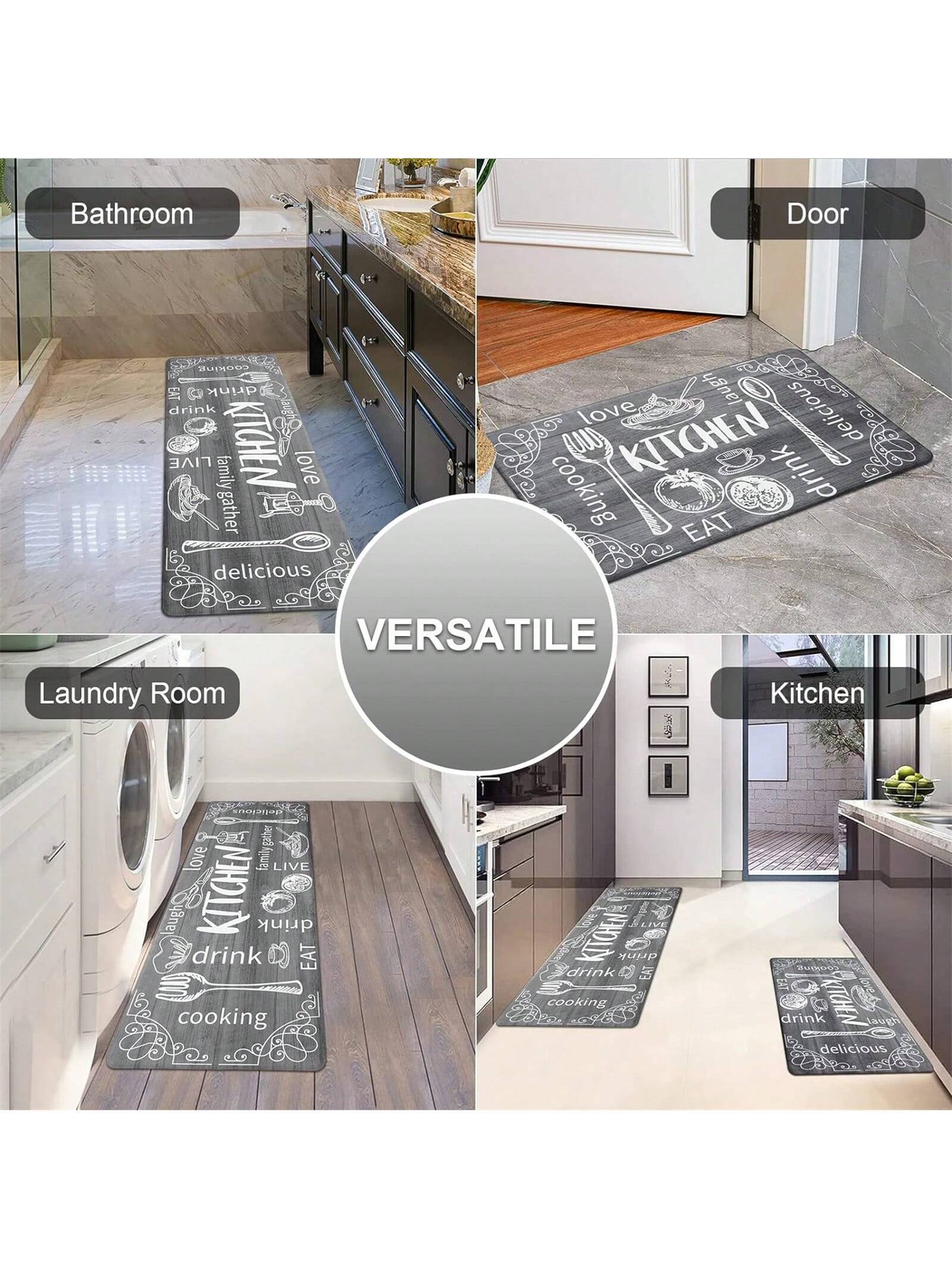 1Pc Kitchen Floor Mat Non-Slip Anti-Fatigue Door Mat Water Absorbent Quick Dry Entrance Mat ,Room Decor