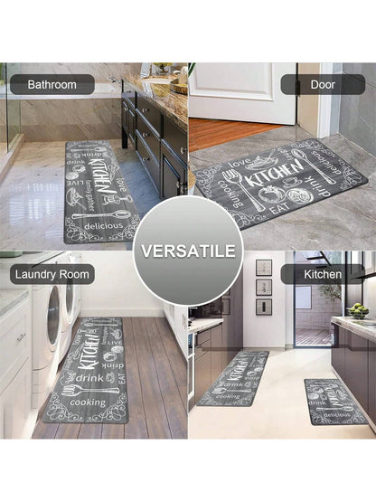 1Pc Kitchen Floor Mat Non-Slip Anti-Fatigue Door Mat Water Absorbent Quick Dry Entrance Mat ,Room Decor