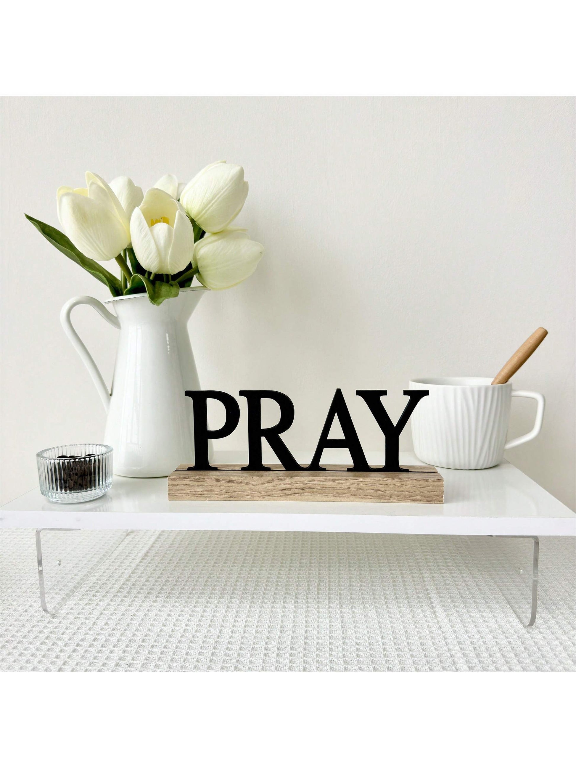 Inspiring Wooden Home Decoration Farmhouse Dining Table Centerpiece for Living Room, Office