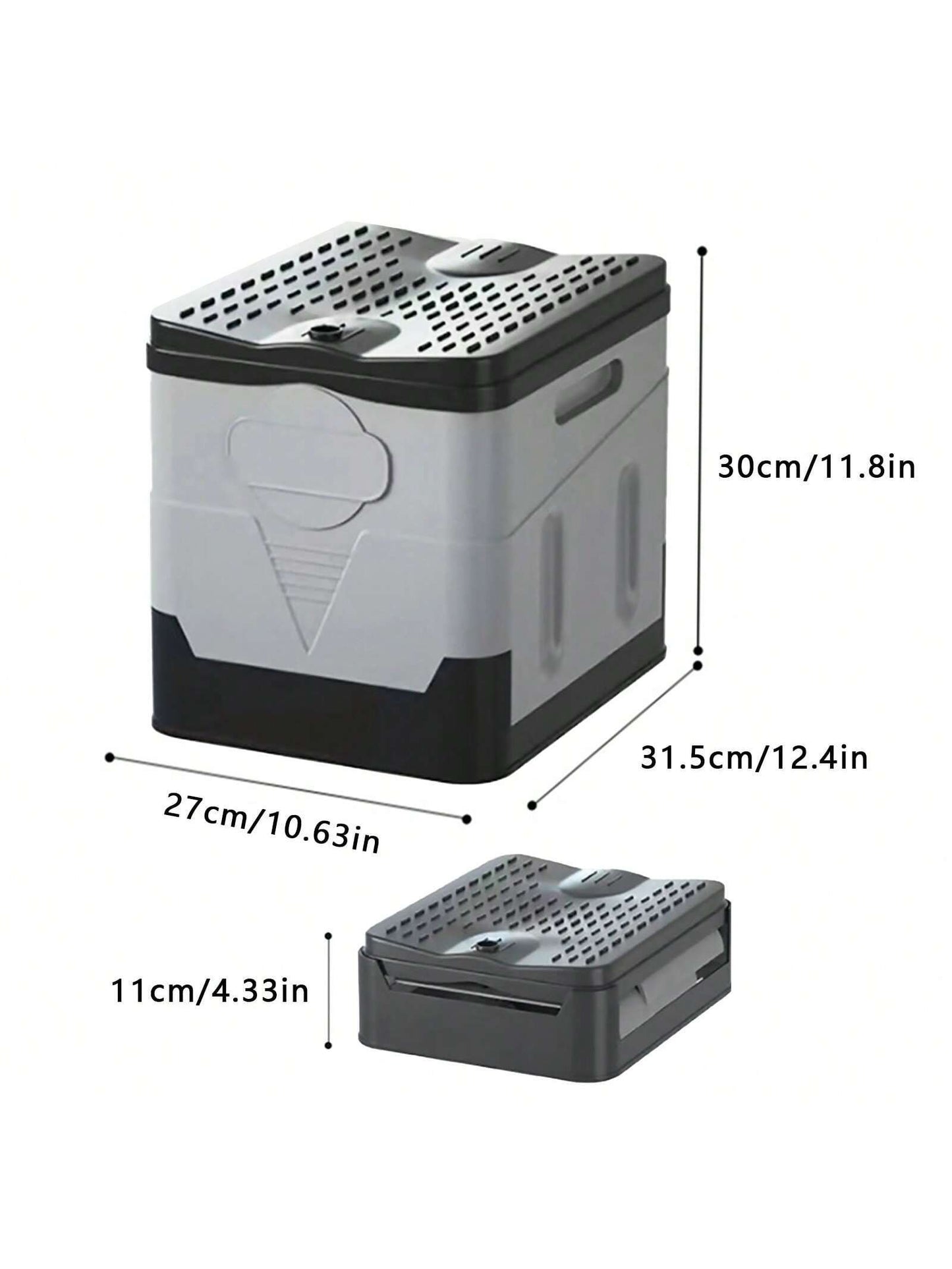 1 Set 20L Folding Toilet, with 30 Garbage Bags, 