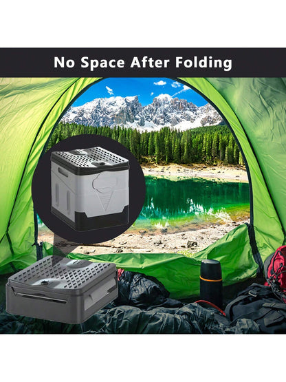 1 Set 20L Folding Toilet, with 30 Garbage Bags, 