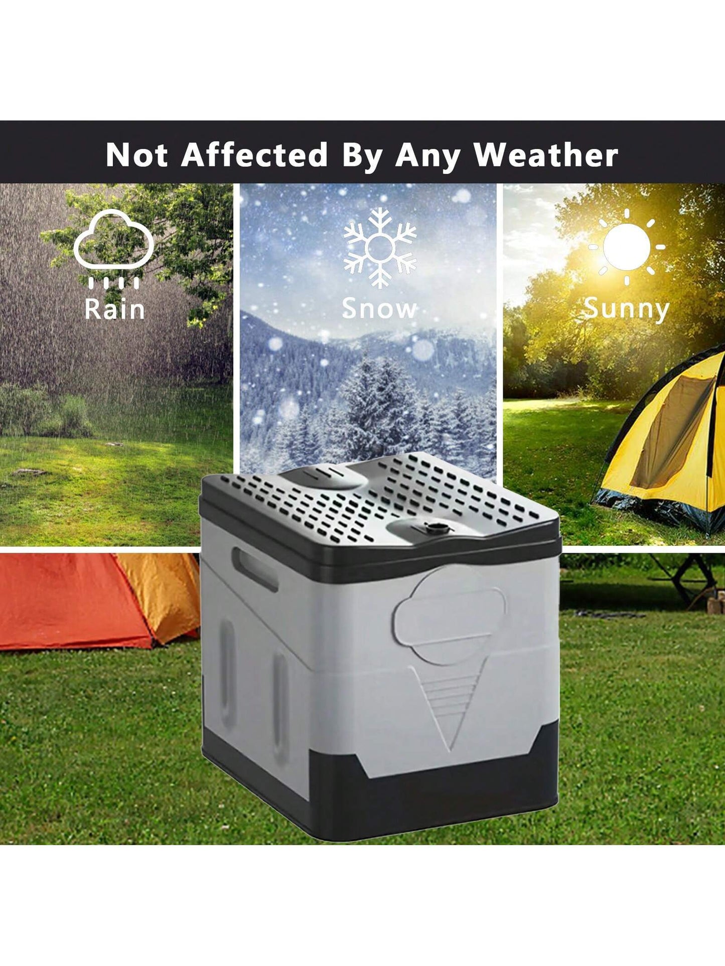 1 Set 20L Folding Toilet, with 30 Garbage Bags, 