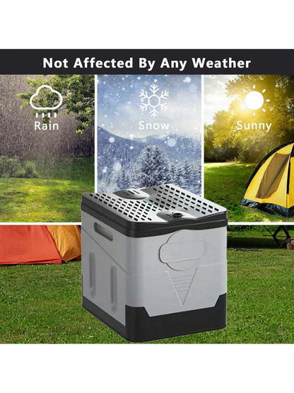 1 Set 20L Folding Toilet, with 30 Garbage Bags, 