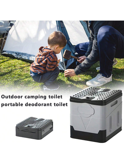 1 Set 20L Folding Toilet, with 30 Garbage Bags, 