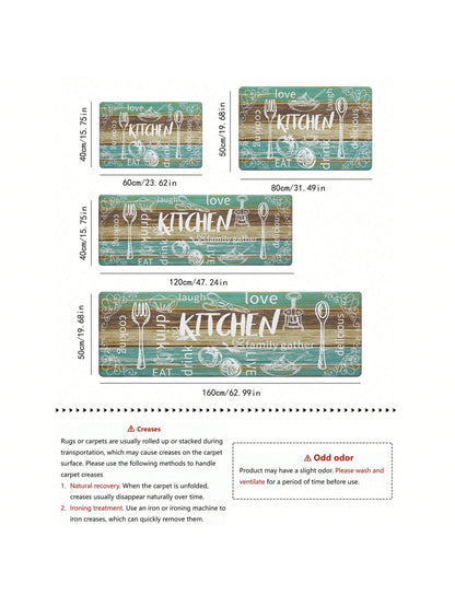 1Pc Kitchen Floor Mat Non-Slip Anti-Fatigue Door Mat Water Absorbent Quick Dry Entrance Mat ,Room Decor