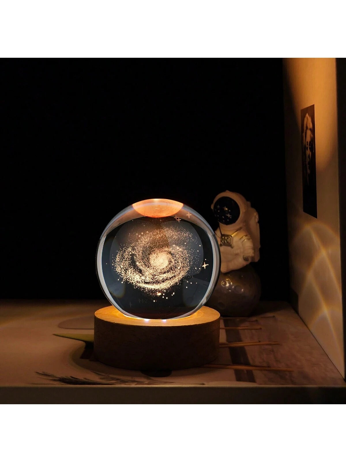 Material - Star Night Lights Solar System Crystal Ball Made of Crystal. 3D Crystal Ball Led Night Light Is Solar System Space Themed and Even after a Lifetime of Use, Crystals Never Lose Their Original Shine.Solar System Crystal Night Light