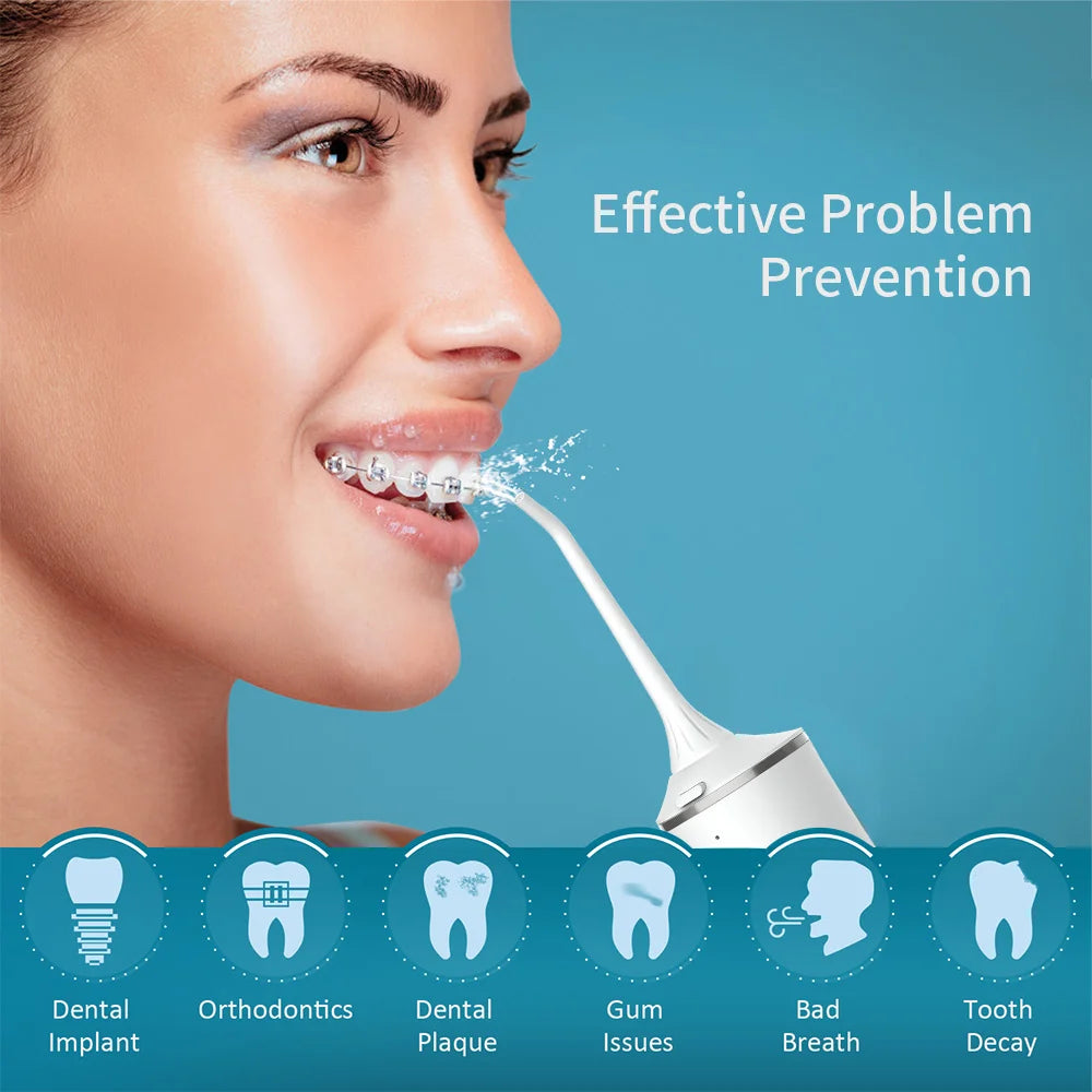 New Stock Water Flosser Manufacturer 300Ml Cordless Water Jet Flosser Portable Oral Irrigator for Teeth Cleaning
