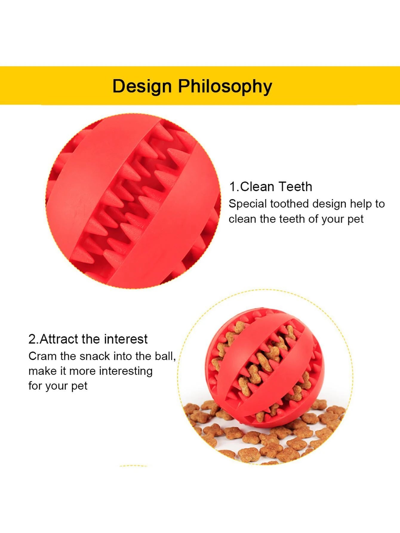 1Pc Random Color Dog Ball Toys for Dogs Interactive Elasticity Puppy Chew Toy Tooth Cleaning Rubber Food Ball Toy Pet Stuff Accessories