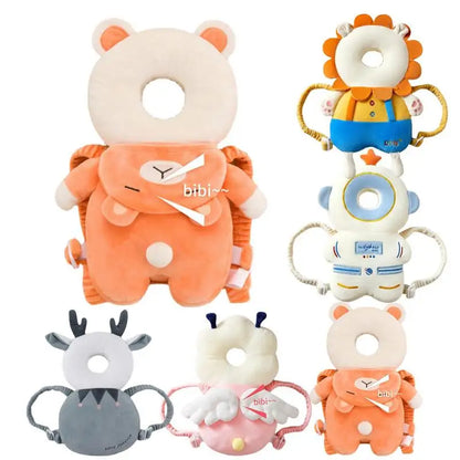 Baby Fall Pillow Backpack Soft Fall Protector Baby Cushion Backpack Head Protection for Baby Cartoon Baby Head Protector Back