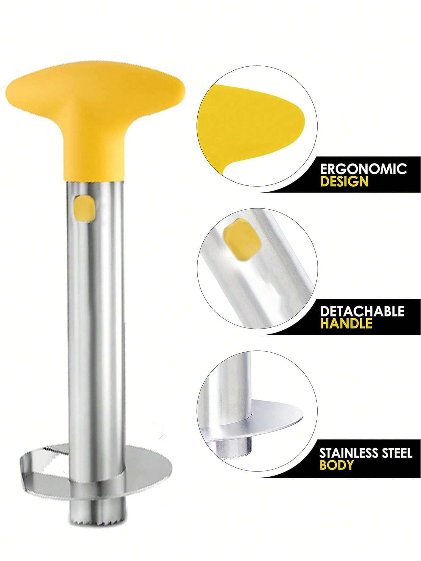 1PC Stainless Steel Pineapple Core Slicer, 