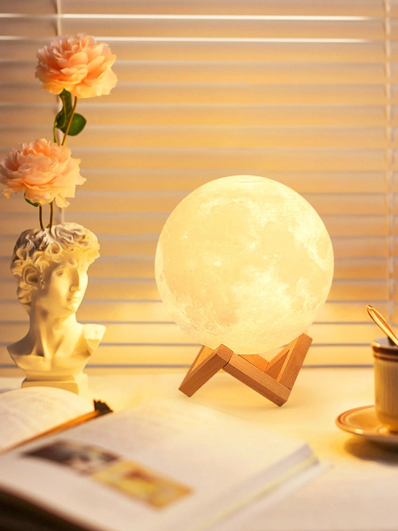 1PC Moon Light Galaxy Light, 3.15 Inch LED 3D Moon Light, Moon Night Light for Girls Boys Children Women DIY Birthday Gift