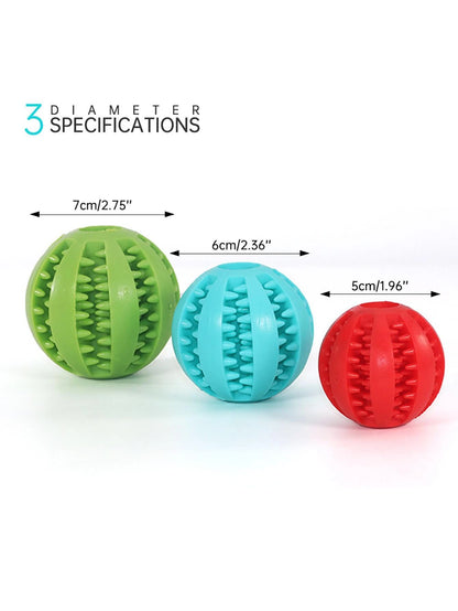 1Pc Random Color Dog Ball Toys for Dogs Interactive Elasticity Puppy Chew Toy Tooth Cleaning Rubber Food Ball Toy Pet Stuff Accessories