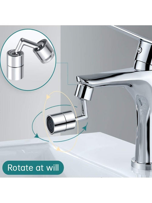 1PCS Universal Rotation Faucet Extender Sprayer Head Kitchen Bathroom Robot Arm Extension Faucets Mixer Aerator Bubbler Water Tap Nozzle Rotatable Extension Faucet Splash Filter Basin Kitchen Tap Nozzle Extend Adapter for Kitchen Bathroom Accessories