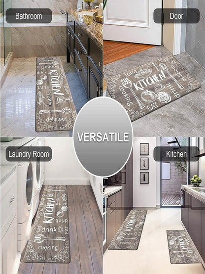 1Pc Kitchen Floor Mat Non-Slip Anti-Fatigue Door Mat Water Absorbent Quick Dry Entrance Mat ,Room Decor