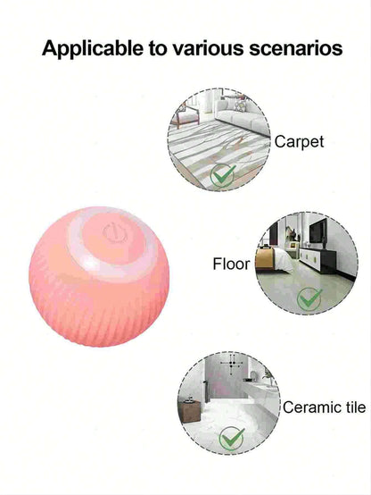 An Intelligent Rolling Ball Designed Specifically for Cats, Equipped with Smart Chip to Automatically Roll, an Amusing Toy for Kitties to Play and Kill Time, Not Suitable for Dogs