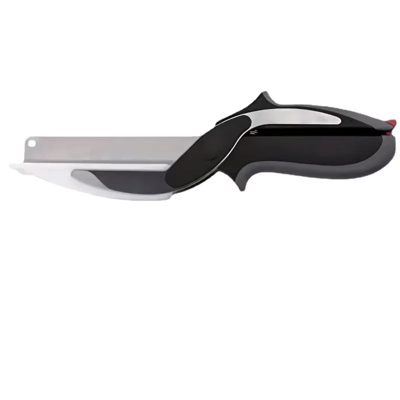 2-in-1 Salad Chopper and Vegetable Cutter with Integrated Cutting Board