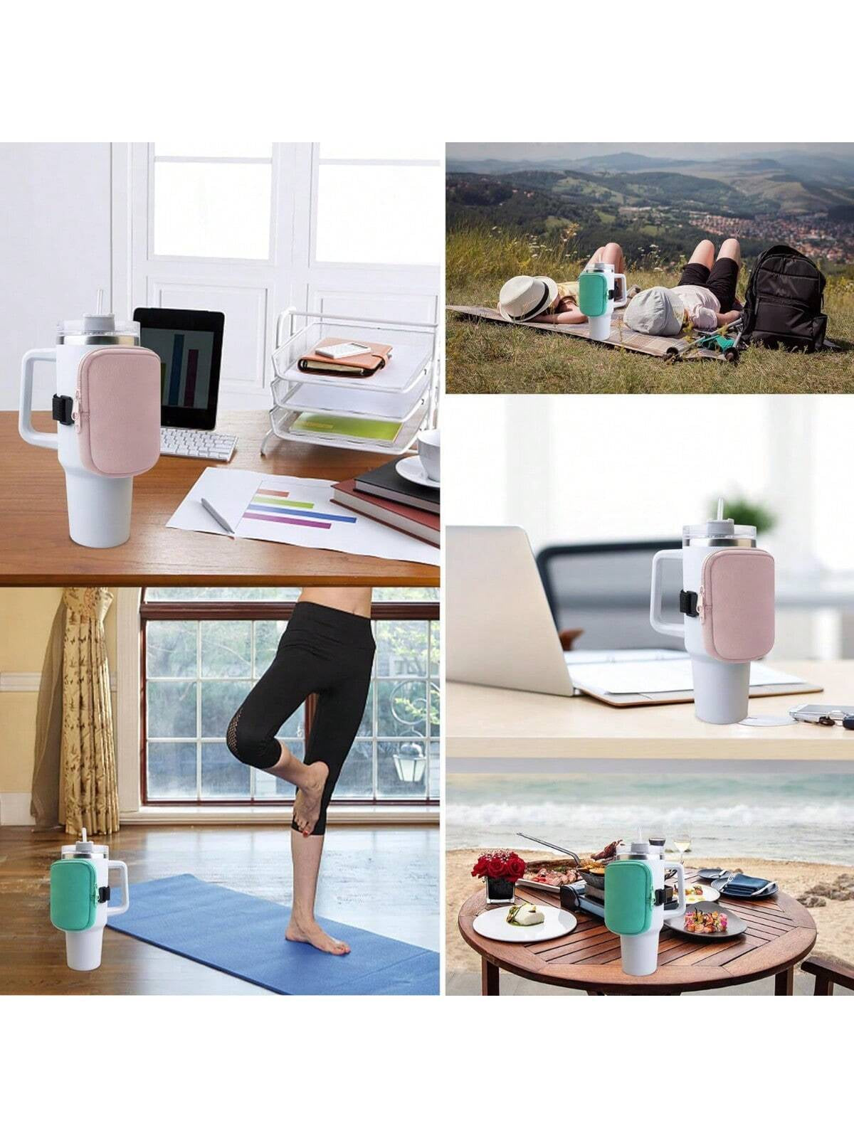 1Pc Water Bottle Pouch for Accessories, Running Water Bottle Handheld Caddy Compatible with Kinds of Tumbler, Gym Water Bottle