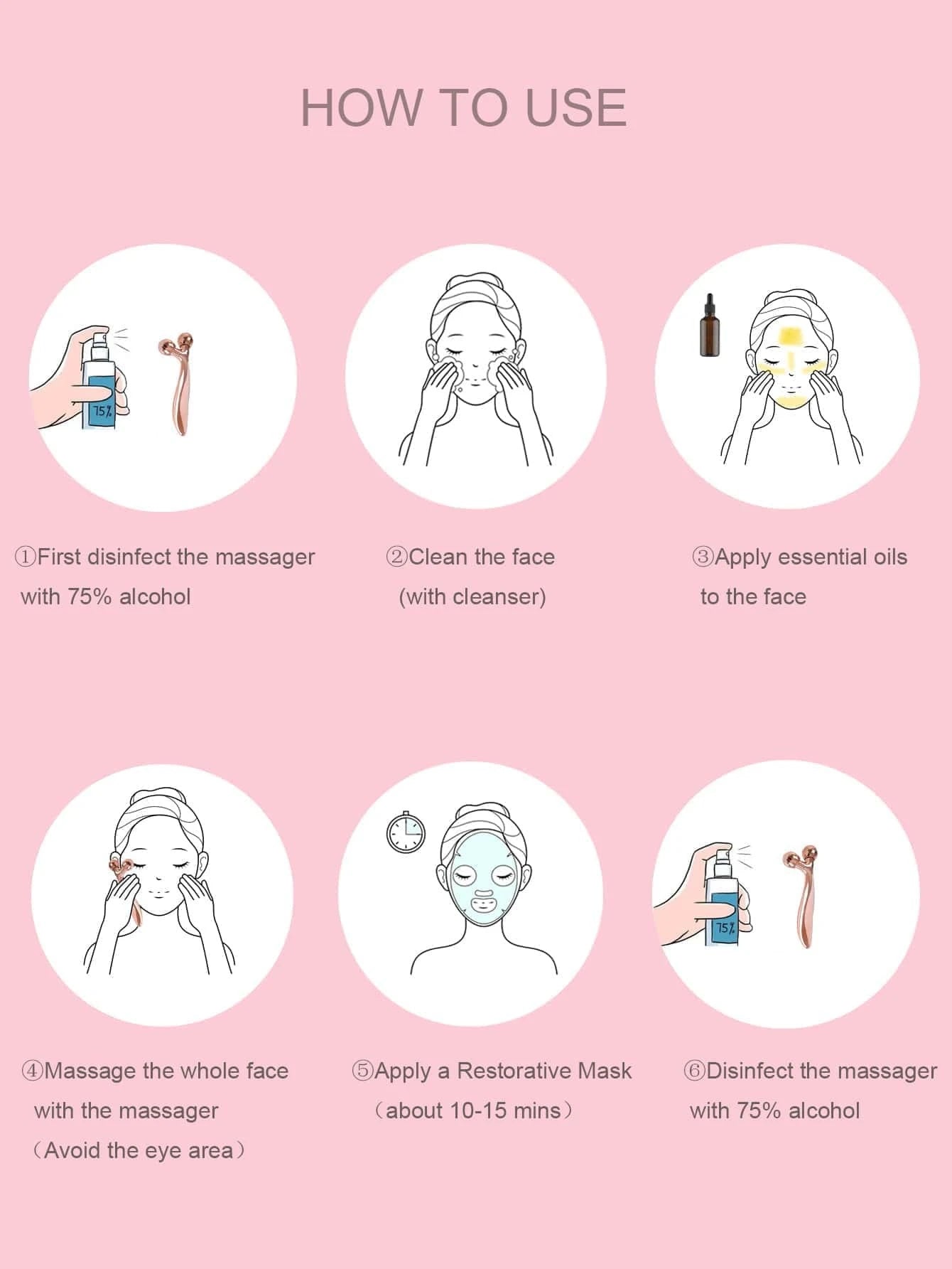 Face Massage Roller, 1Pc Puffiness Relief Skin Care Beauty Face Lift Roller Stick, Multifunctional Manual Skin Care Relaxation Beauty Skincare Tool