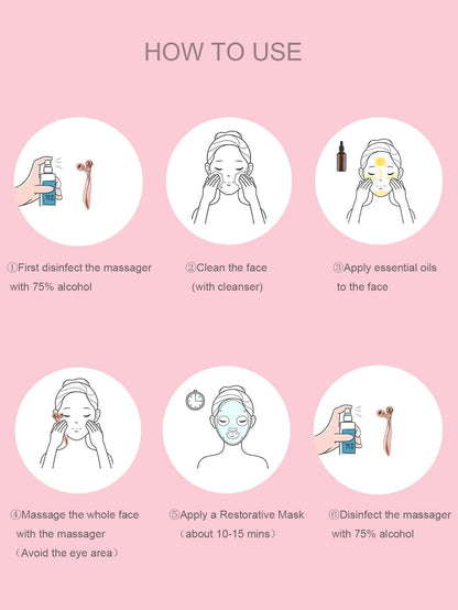 Face Massage Roller, 1Pc Puffiness Relief Skin Care Beauty Face Lift Roller Stick, Multifunctional Manual Skin Care Relaxation Beauty Skincare Tool