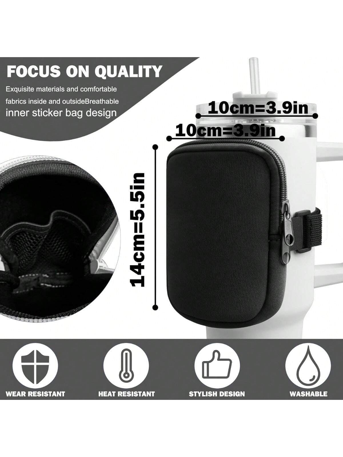 1Pc Water Bottle Pouch for Accessories, Running Water Bottle Handheld Caddy Compatible with Kinds of Tumbler, Gym Water Bottle