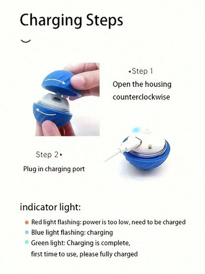 An Intelligent Rolling Ball Designed Specifically for Cats, Equipped with Smart Chip to Automatically Roll, an Amusing Toy for Kitties to Play and Kill Time, Not Suitable for Dogs