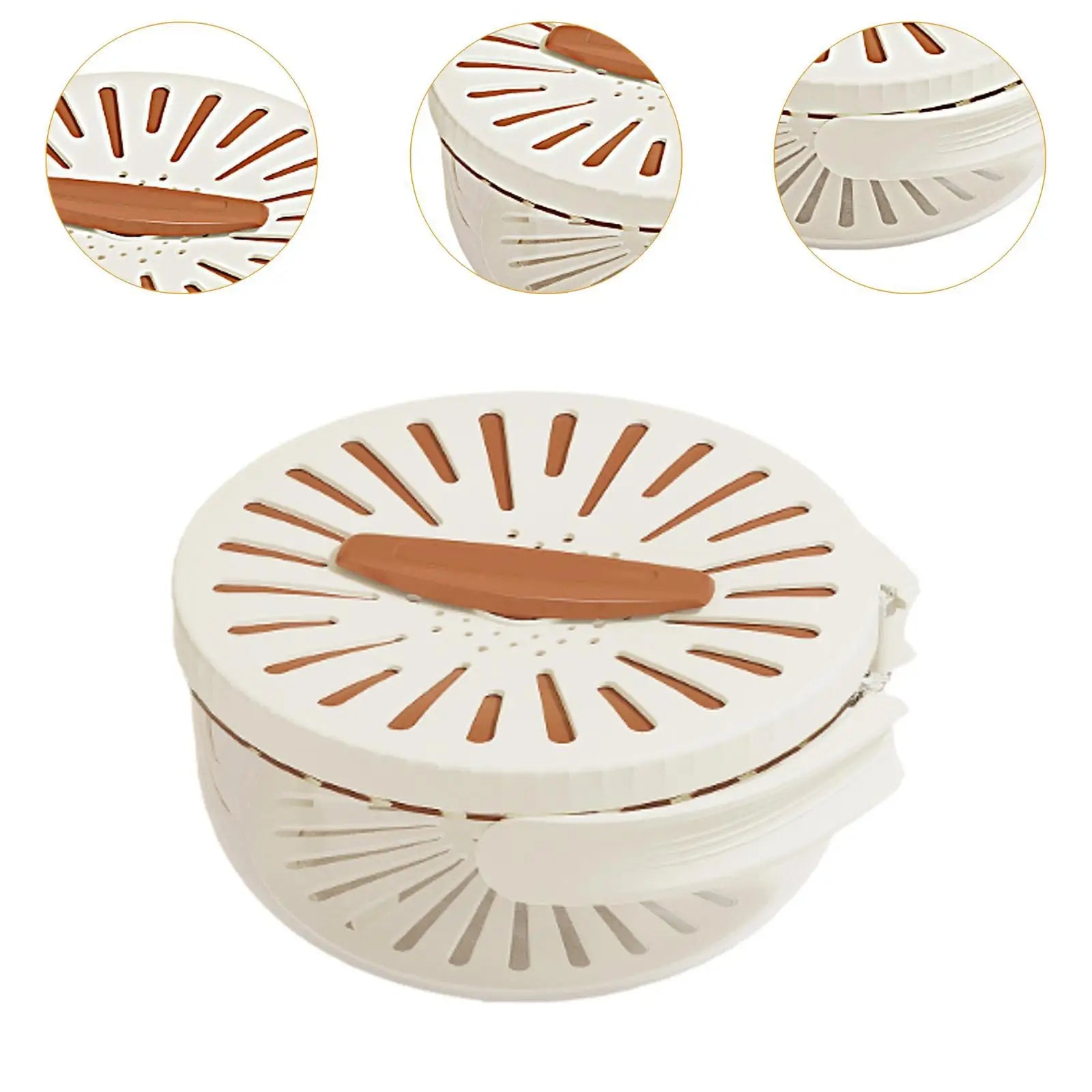 Food Drain Basket Foldable Handle for Fridge with Lid Fruit Storage Container for Salad Cherry Vegetables Grapes Strawberry