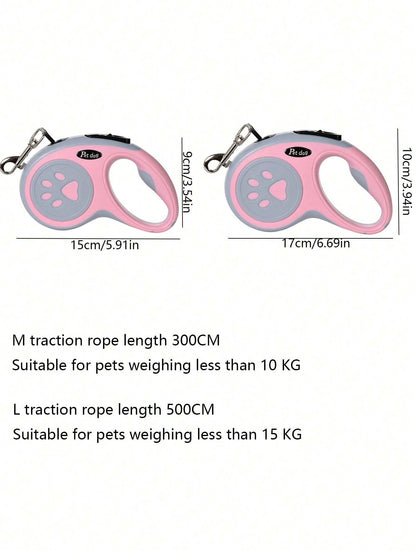1Pc Pet Automatic Retractable Traction Rope with Multiple Color Options, Random Style