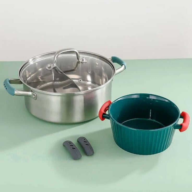 EliteMart | 2pcs Random Color | Insulation Pot Handle Cover