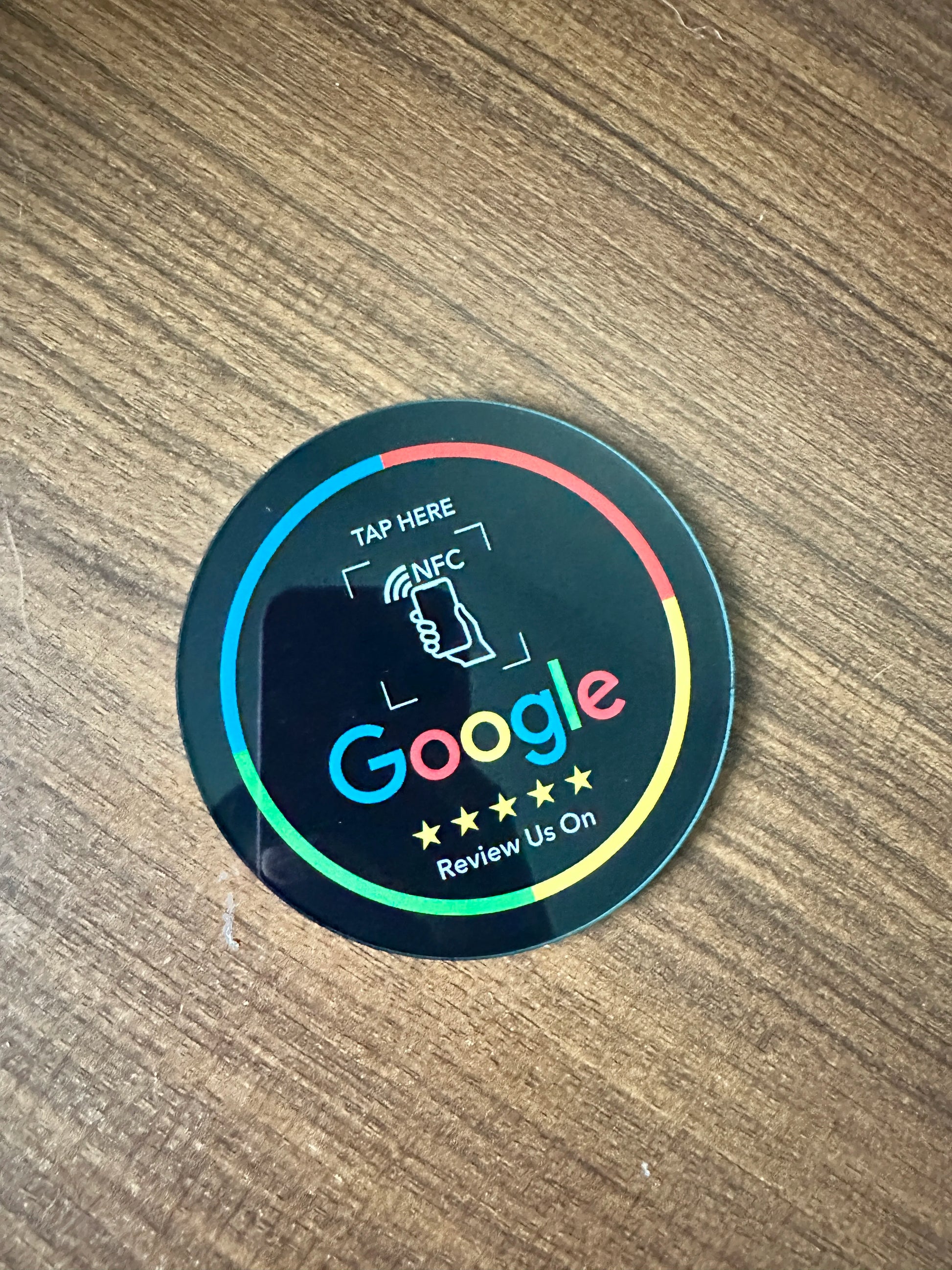 NFC 215 Programmable Google Review Acrylic Stickers Card NFC Station Table 13.56Mhz Waterproof NFC Stand Google Review Card
