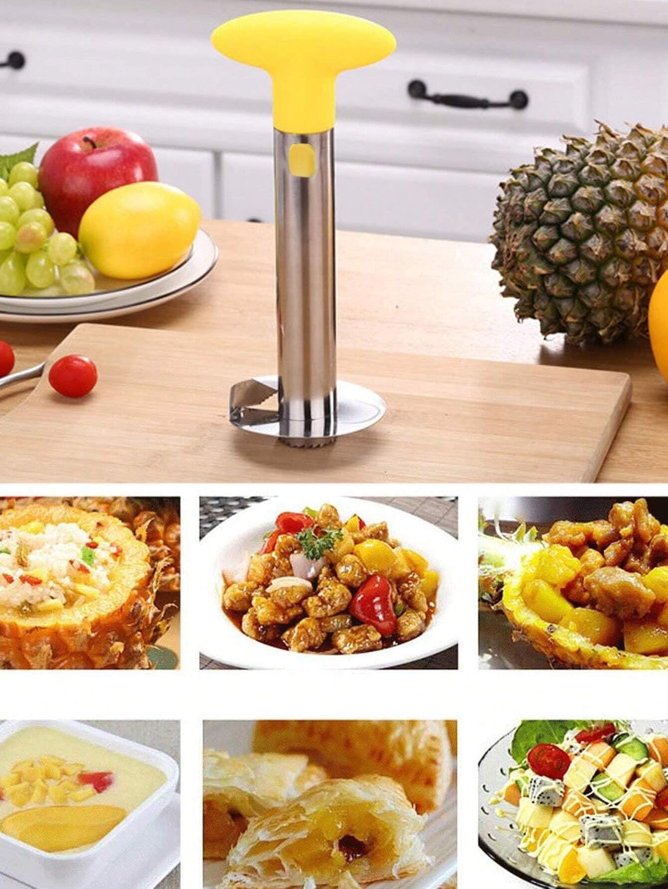 1PC Stainless Steel Pineapple Core Slicer, 