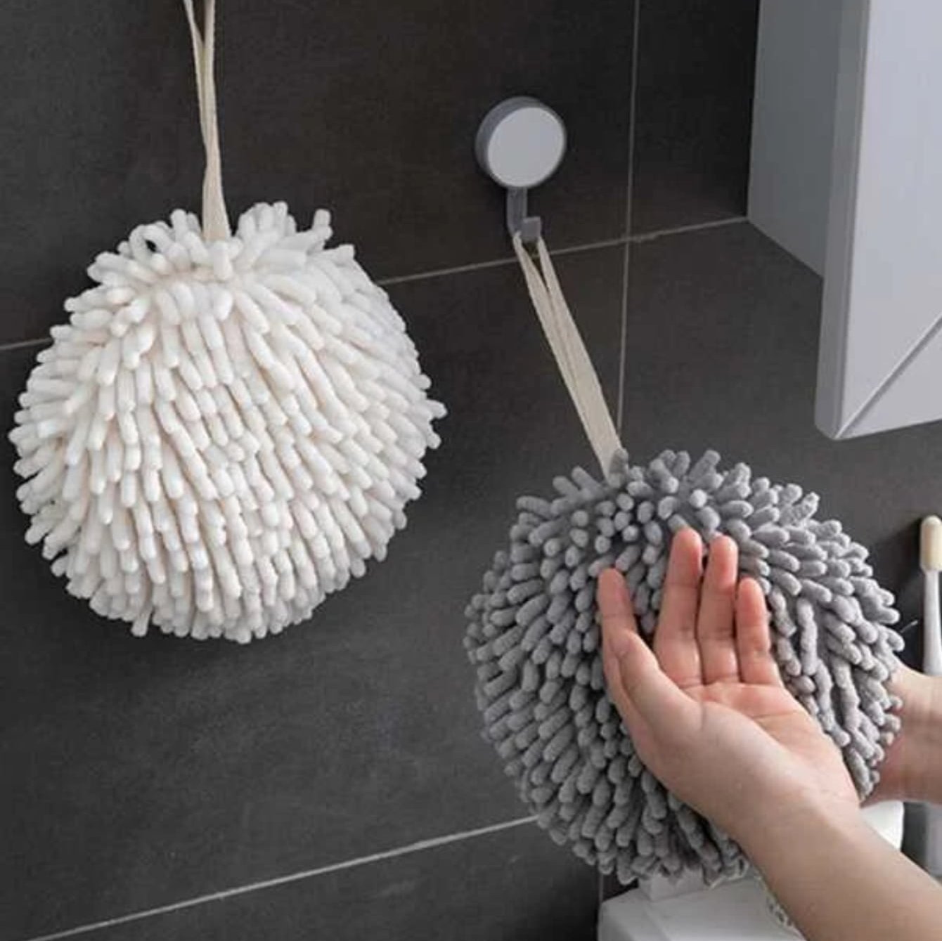 1Pc Hanging Hand Towel Kitchen Bathroom Cute Rag