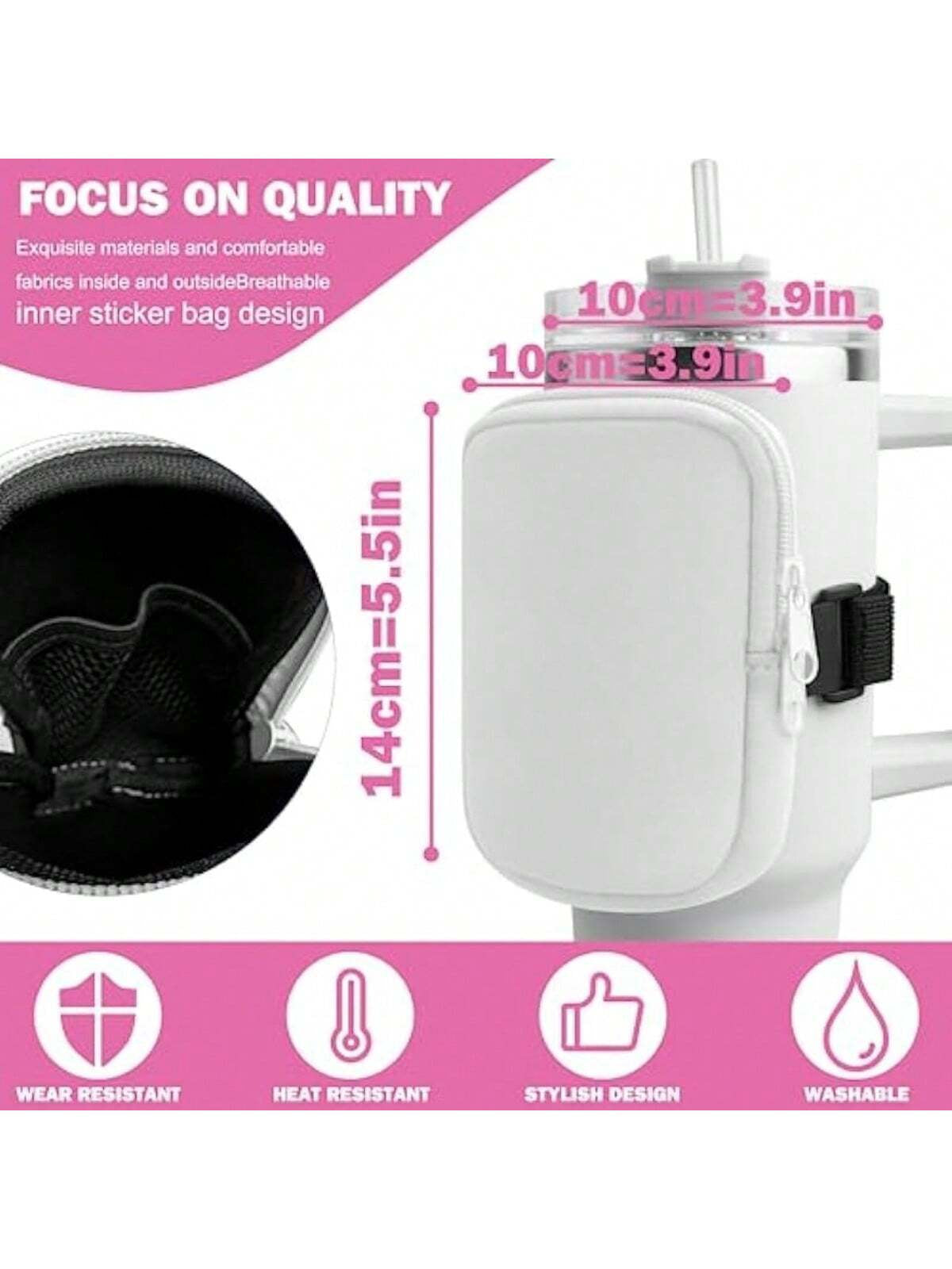 1Pc Water Bottle Pouch for Accessories, Running Water Bottle Handheld Caddy Compatible with Kinds of Tumbler, Gym Water Bottle